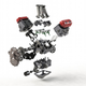 Illustration for article titled KMV4: A Mini-Small Block For Motorcycles